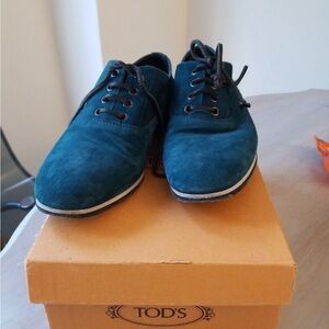 Tod's women Blue Suede Shoes